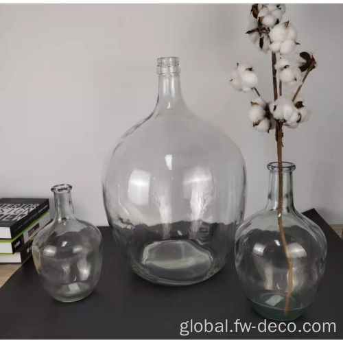 Glass Bottle Vases clear large round glass bottle vases Supplier